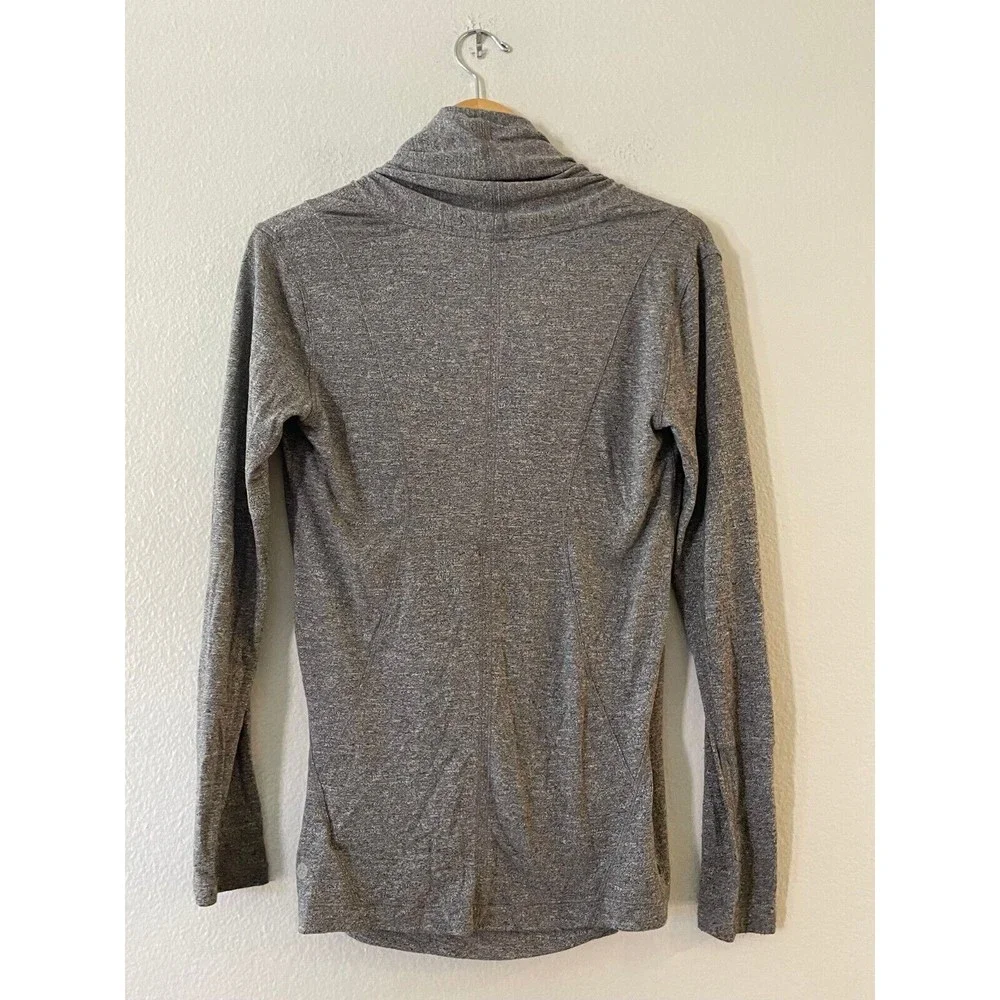 Zella Enlighten Me Cardigan Womens XS Gray Draped Wrap Athleisure‎ Thumbhole
